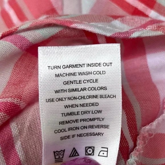 •Youngland• Tiered Plaid Watermelon Dress - Size 2T - Picture 7 of 9